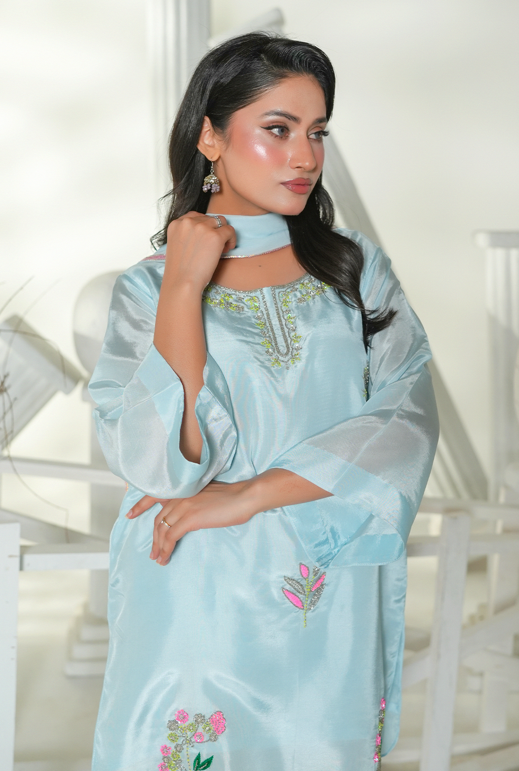 Ice Blue Sequin Ensemble