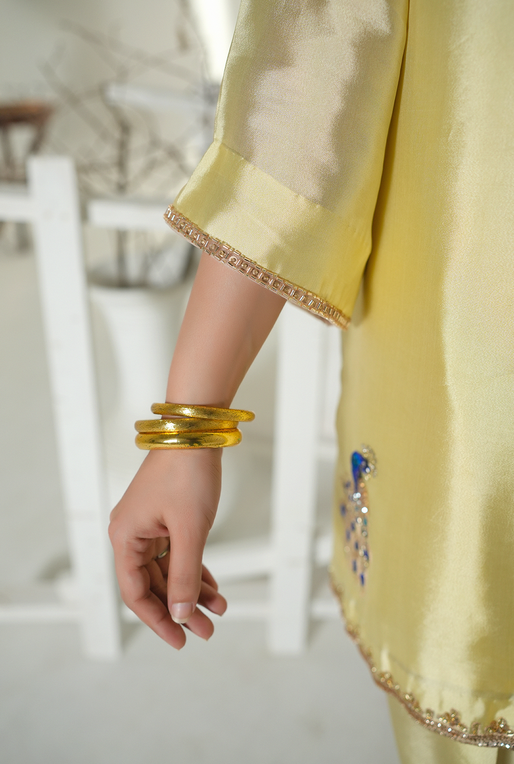 Golden Glow Silk Ensemble
